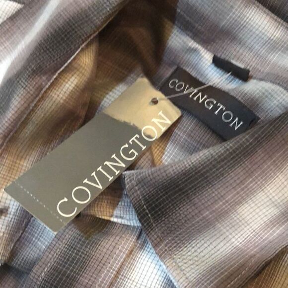 NWT Covington short sleeve button down shirt L - Picture 5 of 5